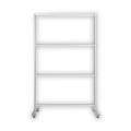 Office Furniture Accessories | MasterVision DSP123046 49 in. x 22 in. x 69 in. Protector Series Mobile Glass Panel Divider - Clear/Aluminum image number 0