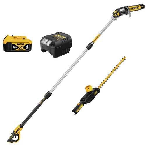 Outdoor Power Combo Kits | Factory Reconditioned Dewalt DCKO86M1R 20V MAX Brushless Cordless Pole Saw and Pole Hedge Trimmer Combo Kit (4 Ah) image number 0