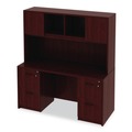  | Alera ALEVA286015MY 58.88 in. x 15 in. x 35.38 in. 4 Compartments Valencia Series Hutch with Doors - Mahogany image number 8