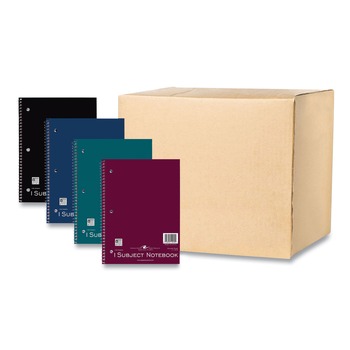 Roaring Spring 11015 11 in. x 8.5 in. 100-Sheets 1-Subject Medium/College Rule Wirebound Notebook - Assorted Cover Colors (24/Carton)
