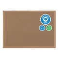 | MasterVision SB1420001233 72 in. x 48 in. Oak Wood Frame Earth Cork Board - Tan Surface image number 2