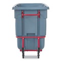 Cleaning Carts | Rubbermaid Commercial 2192462 1 cu yd BRUTE DURATILT Frame Tilt Truck Standard Duty 1200 lb Capacity Gray image number 5