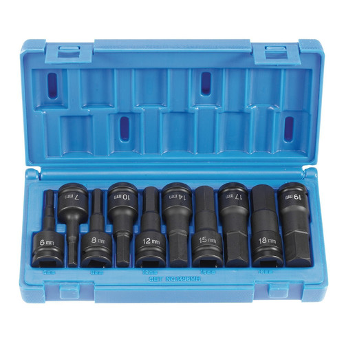 Socket Sets | Grey Pneumatic 1498MH 10-Piece 1/2 in. Drive Metric Hex Driver Socket Set image number 0