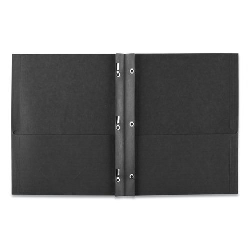 Office Jansan | Avery 47978 0.5 in. Capacity 11 in. x 8.5 in. Prong Fastener Two-Pocket Folder - Black (25/Box) image number 0
