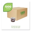 Office Jansan | Eco-Products EP-BSC8-WA 8 oz. 3.04 in. Diameter x 2.3 in. h World Art Renewable and Compostable Paper Food Container - Brown (1000/Carton) image number 1