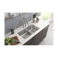 Elkay ELUHAQD32179 Gourmet Undermount 32 in. x 18-1/4 in. Dual Basin Kitchen Sink (Stainless Steel) image number 3