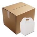 Food Trays, Containers, and Lids | SCT 2709 10 lbs. Capacity 8.88 in. x 5 in. x 6.75 in. Paper Carryout Barn Boxes - White (150/Carton) image number 0