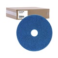 Office Jansan | Boardwalk BWK4020BLU 20 in. Diameter Scrubbing Floor Pads - Blue (5/Carton) image number 0