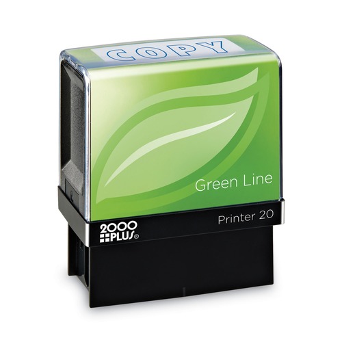 Bulk Savings Pricing 2 | COSCO 2000PLUS 098367 1.5 in. x 0.56 in. Green Line Copy Message Stamp - Blue image number 0