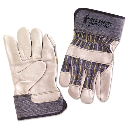 Work Gloves | MCR Safety 1935 Mustang Leather Palm Gloves image number 0