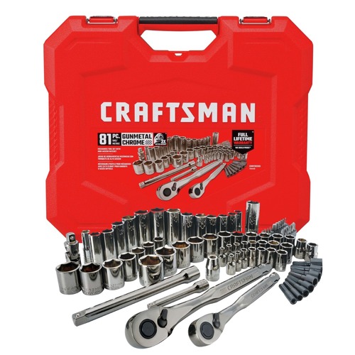 Hand Tool Sets | Craftsman CMMT82335Z1 (81-Piece) Gunmetal Chrome Mechanics Tool Set image number 0