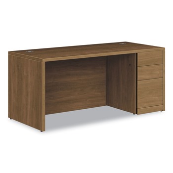 HON 10500 Series 66 in. x 30 in. x 29.5 in. Single Pedestal Desk - Pinnacle