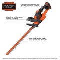 Hedge Trimmers | Black & Decker LHT321 20V MAX POWERCUT Lithium-Ion 22 in. Cordless Hedge Trimmer Kit (1.5 Ah) image number 4