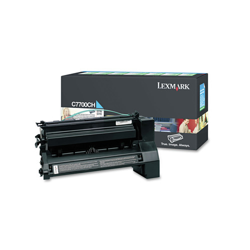  | Lexmark C7700CH Return Program 10000 Page-Yield Toner - Cyan image number 0