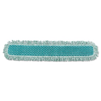 Rubbermaid Commercial HYGEN 36 in. Microfiber HYGEN Dry Dusting Mop Heads with Fringe - Green