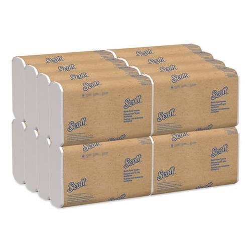 Paper Towels and Napkins | Scott 37490 Essential 1-Ply 8 in. x 9.4 in. Multi-Fold Towels - White (16/Carton) image number 0