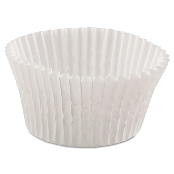Hoffmaster 610032 4.5 Diameter x 1.25 h Fluted Paper Bake Cups - White (500/Pack, 20 Packs/Carton)