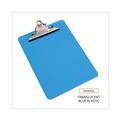Office Jansan | Universal UNV40307 1.25 in. Clip Capacity 8.5 in. x 11 in. Plastic Clipboard with High Capacity Clip - Translucent Blue image number 6