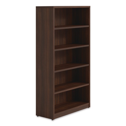 Office Filing Cabinets & Shelves | Alera AE1NNN-B366514 HRG 36 in. x 14 in. x 65 in. 5-Shelf Seville Bookcase - Mahogany image number 0