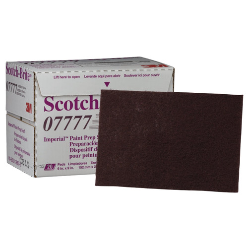  | 3M 7777 Scotch-Brite Imperial Paint Prep Scuff Pad Maroon 9 in. x 6 in. (20-Pack) image number 0