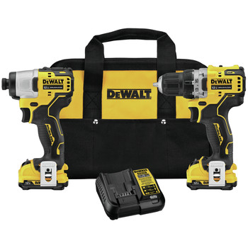 Factory Reconditioned Dewalt XTREME 12V MAX Brushless Lithium-Ion 3/8 in. Cordless Drill Driver and 1/4 in. Impact Driver Combo Kit with 2 Batteries (3 Ah)