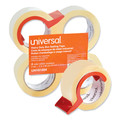  | Universal One UNV91004 Heavy-Duty 3 in. Core 1.88 in. x 60 yds. Box Sealing Tape with Dispenser - Clear (4-Piece/Pack) image number 3