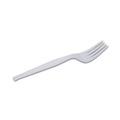  | Dixie FH207 Heavyweight Plastic Cutlery Forks - White (100/Box) image number 2