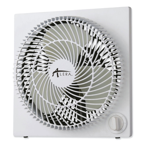 Floor Fans | Alera FANBX10B 120V 0.7 Amp 9 in. Corded 3-Speed Plastic Desktop Box Fan - White image number 0