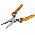 Pliers | Klein Tools 2038EINS 8 in. Slim Insulated Long Nose Side Cutter Pliers image number 1