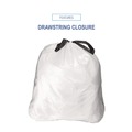 Trash Bags | Boardwalk BWK1DK100 13 gal. 0.8 mil Drawstring Kitchen Bags - White (100/Carton) image number 4