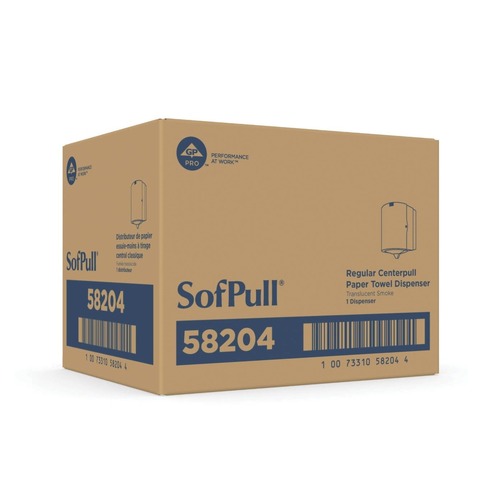 Paper & Dispensers | Georgia Pacific Professional 58204 SofPull 9.25 in. x 8.75 in. x 11.5 in. Center Pull Hand Towel Dispenser - Smoke image number 0