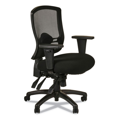  | Alera ALEET4217 Etros Series 17.83 in. to 21.45 in. Seat Height Mid-Back Multifunction with Seat Slide Chair - Black image number 0