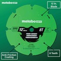 New Year New Savings! Save $25 off $150 | Metabo HPT 115766M 12-Inch 8-Tooth Fiber Cement Blade image number 3
