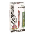 Pens | Zebra ZEB22230 Z-Grip Ballpoint Pen, Retractable, Medium 1 mm, Red Ink, Red/Clear Barrel, Dozen image number 2