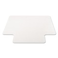 Office Jansan | Deflecto CM11232 45 in. x 53 in. Wide Lipped EconoMat Occasional Use Chair Mat for Low Pile Carpet - Clear image number 3