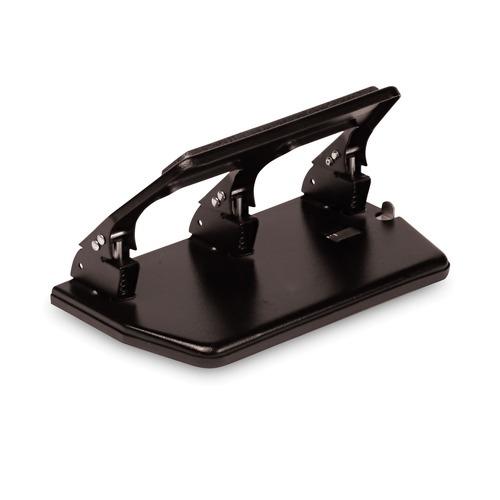 Office Jansan | Master MP40 9/32 in. Holes 30-Sheet Heavy-Duty 3-Hole Punch with Gel Padded Handle - Black image number 0
