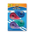 Office Jansan | BIC WOTAPP418 Wite-Out EZ Correct 0.17 in. x 400 in. Non-Refillable Correction Tape - Randomly Assorted Applicator Colors (4/Pack) image number 0