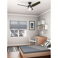 Ceiling Fans | Hunter 59228 48 in. Contemporary Flare Ceiling Fan with Light and Remote (Matte Black) image number 7
