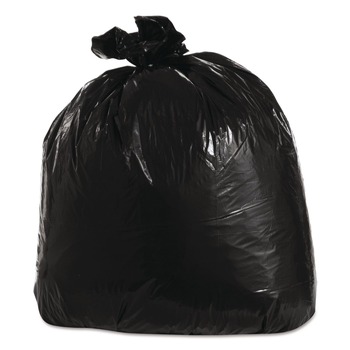 Trinity Plastics 33 in. x 39 in. 33 gal. 1.25 mil Flat Pack Low-Density Can Liners - Black (100/Carton)