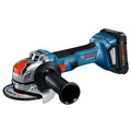 Angle Grinders | Bosch GWX18V-8B15 18V Brushless Lithium-Ion 4-1/2 in. Cordless X-LOCK Angle Grinder with Slide Switch Kit (4 Ah) image number 1