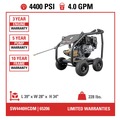 Pressure Washers | Simpson 65206 4400 PSI 4.0 GPM Direct Drive Medium Roll Cage Professional Gas Pressure Washer with Comet Pump image number 13