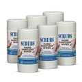 Hand Wipes | SCRUBS 90985 1 Ply 6 in. x 8 in. Unscented Hand Sanitizer Wipes - Blue/White, (85/Canisters, 6 Canisters/Carton) image number 1