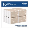 Cleaning & Janitorial Supplies | Kleenex 01890 9.2 in. x 9.4 in. 1-Ply Multi-Fold Paper Towels - White (2400/Carton) image number 2