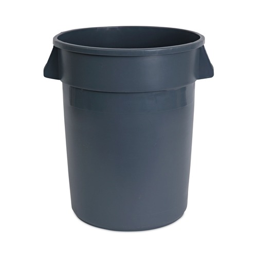Trash & Waste Bins | Boardwalk 3485198 32 gal. Linear-Low-Density Polyethylene Round Waste Receptacle - Gray image number 0