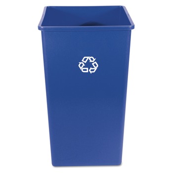 Rubbermaid Commercial 50 gal. Plastic Square Recycling Container - Blue