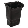 Trash Bags | Rubbermaid Commercial FG335388BLA 8 Gallon Rectangular Optional Utility Cart Refuse/Utility Bin - Black image number 1