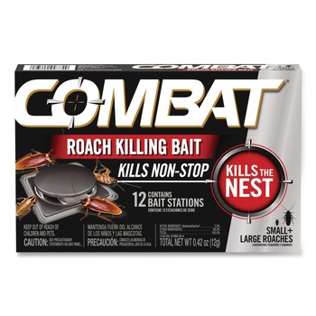 Combat Roach Bait Insecticide for Small and Large Roaches 0.42 oz 12 Bait Stations