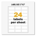  | Avery 60517 1 in. x 2.5 in. UltraDuty GHS Chemical Waterproof and UV Resistant Labels - White (4/Sheet, 25 Sheets/Pack) image number 7