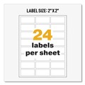  | Avery 60517 UltraDuty 1 in. x 2.5 in. GHS Chemical Waterproof and UV Resistant Labels - White (600/Pack) image number 7