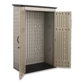 Office Furniture & Lighting | Rubbermaid FG5L3000SDONX Vertical Storage Shed 53 cu ft 2.5 ft x 4 ft x 7 ft Sandstone/Faint Maple image number 1